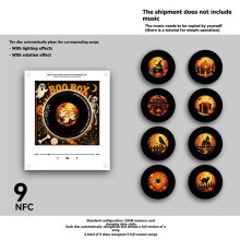 Halloween Automatisk Sjungande Magnetisk Kylskåpsmagnet NFC Induktionskylskåp Magnetisk Skiva Roterande Skiva Nattlampa