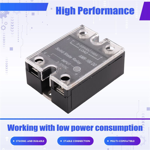 to  Solid State Relay 12V 24V  Input 200VDC Load Voltage Regulator Tramsformer Power Protection 100A SSR 2