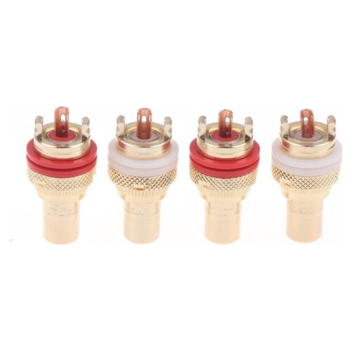 4Pcs Jack Plug Copper Gold Plated CMC Socket for Speakers Terminals Audio Wire Connectors Accessories 2