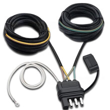 22FT 4 Pin 5 Wire Trailer Wiring Harness, Trailer Light Kit 5 Wire 4 Pin Harness Trailer Connector Wire Plug for RV Boat