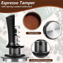 7-Teiliges Espresso-Zubehörset: 54-mm-Kaffeetamper, Tamperstation, Dosiertrichter und Kaffeepucksieb für Espressomaschinen