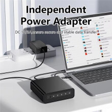 4 Bay M.2 NVMe SSD Enclosure 40Gbps USB4 External Hard Drive Case 32TB Aluminum SSD Dock for  Windows AU Plug