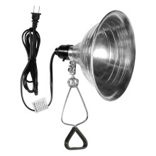 8.5" Aluminum Reflector Dome Heat Lamp Bulb Cage Heat Emitter Socket for Reptile Terrarium(No Bulb Included) US Plug