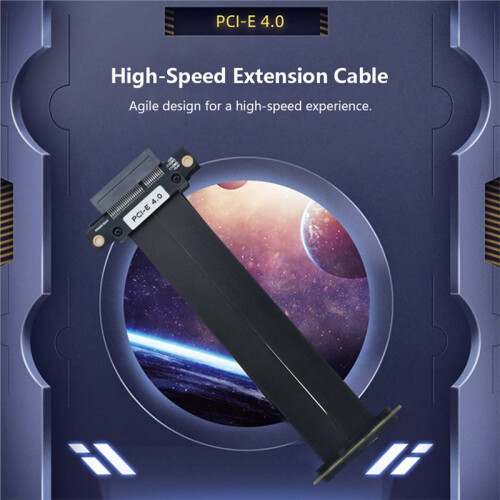 PCI-E 4.0 X4 Riser Cable 5U Gold-Plated 64Gbps High Speed GPU Extension Cable for GPU Mounting Motherboard SSD Server 2