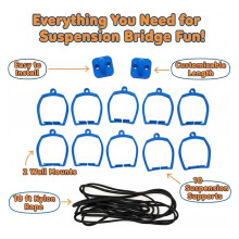 Set di Piste con Ponte Sospeso per Auto - Playset Espandibile per Macchinine con Ponti, Rampe e Connettori