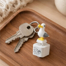 20 Unidades de Llaveros con Botón de Gaviota Recargables, Botón de Sonido, Teclado, Clicker, Juguete Antiestrés, Generador de Ruido, Regalo
