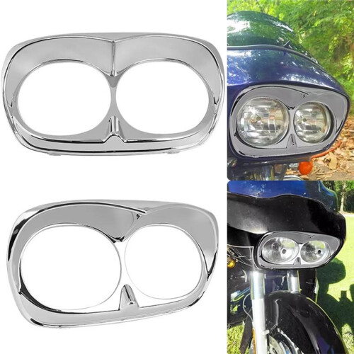 Cache-Phare Double Chromé pour  Road Glide Custom EFI CVO 1998-2013 1