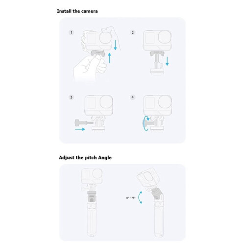 For  Spin Stick Rotating Selfie Stick Tripod 180 Flip Spin Shot Grip Mount Foldable Portable Gimbal Handle 2