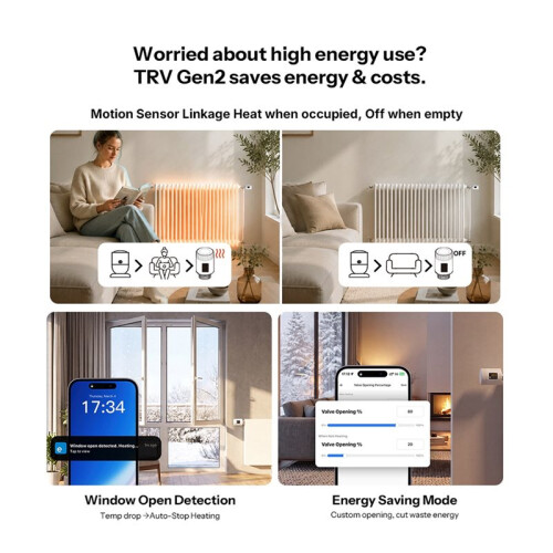 TRV-ZBT ZigBee+BLE Thermostatic Valve Real- Temperature Control Temperature Adjustment Intelligent Timing 1