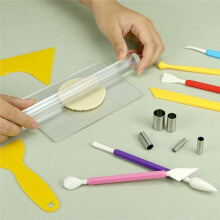 24-Piece Clay Sculpting Tool Kit with Acrylic Rollers, Board, Plastic , Stainless Steel Cutter, and Polymer Clay Cutting