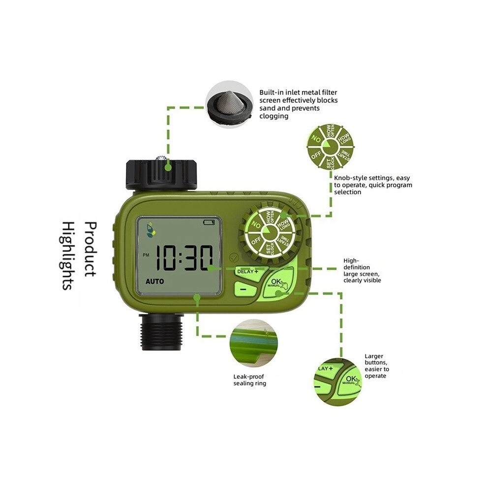 BSP Thread Automatic Water Valve Timers LCD Display Electronic ...