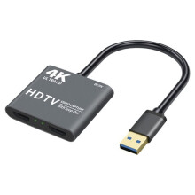 Video Capture USB 3.0 to -Compatible Capture with Loop Out 4K@30Hz 1080P@60Hz for Streaming Media PS5