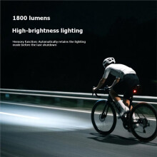 CYC1800 Super Bright Bike Headlight 1800LM USB Rechargeable LED Front Light for MTB E-Bike Electric Bicycle Night Riding