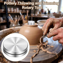 13Pcs Pottery Tools Kit - Clay Sculpting Tools, Ribs, Trimming Spinner Set for Ceramic Art & Beginners