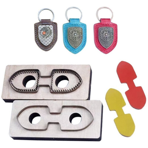 Molde para Corte de Couro para Decoração de Chaveiro com Zíper 2
