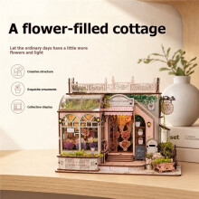 Bücherecke-Bausatz: Miniaturhaus-Bücherecke, Bücherregal-Dekoration, 3D-Holzpuzzle, Bastelgeschenk für Erwachsene und Jugendliche