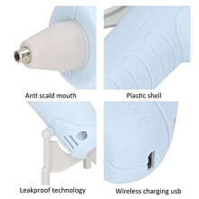 Druppelvrij Heteluchtlijmpistool 10W Draadloos USB Oplaadbaar, Anti-Verbrandingsmondstuk voor 7mm Lijmsticks, Ideaal voor Kantoor en Knutselen