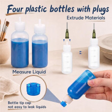 160 Pcs Pottery Precision Applicators - Ceramic Clay Glaze Squeeze Bottles with Fine Tips for Detailed Art &