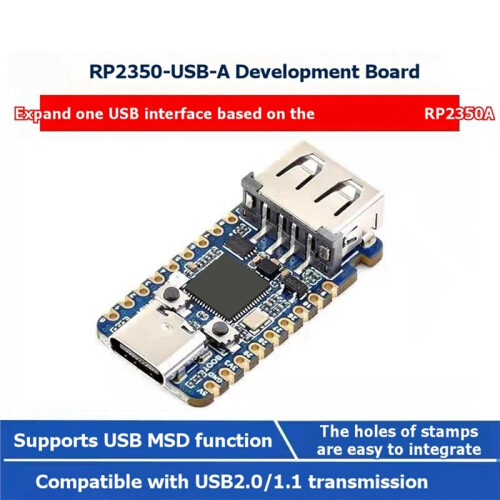 RP2350-USB-A  Development Board Based  Raspberry Pi RP2350A Dual-Core Dual-Architecture Microcontroller 150MHz 1