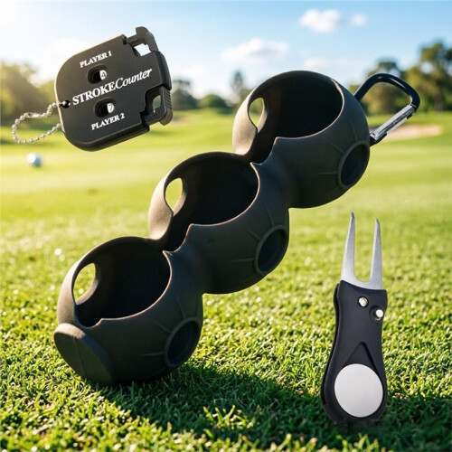 Accessory Set with Silicone  Cover Lawn Repair Fork and Score Counter Essential Golfing Tools 2