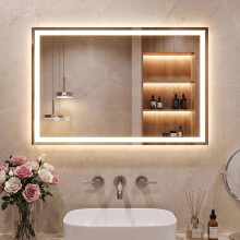 60x80cm Bathroom Mirror with LED,Anti-Fog,IP44