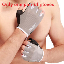 (gray,L)Women Men Gym Gloves Body Building Training Sport Exercise Weight Lifting Wear