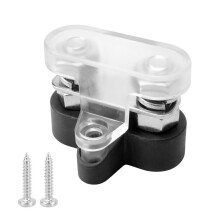 M8 Dual-Stud Terminal Block (with Washers) and Protective Cover, for Battery Connections in Automobiles and Yachts