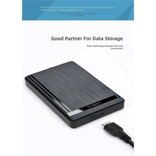 Case per HDD da 2,5 Pollici da  A USB 3.0, Box per HDD, Disco Rigido SSD, Box Esterno per HDD Mobile da 5 Gbps per PC e Laptop 1