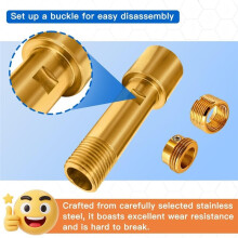 Tub Spout Adapter Brass, Fits 3/4" IPS and 1/2" IPS Pipe,1/2" Copper Pipe Threaded Installation for Slip- Installation