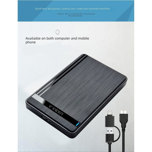 Case per HDD da 2,5 Pollici da  A USB 3.0, Box per HDD, Disco Rigido SSD, Box Esterno per HDD Mobile da 5 Gbps per PC e Laptop 2