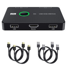 KVM-Switcherbox met Toetsenbord, Muis, Printer, VideoSwitcher, Plug-And- USB-Switcher, Splitter en Beeldschermapparatuur