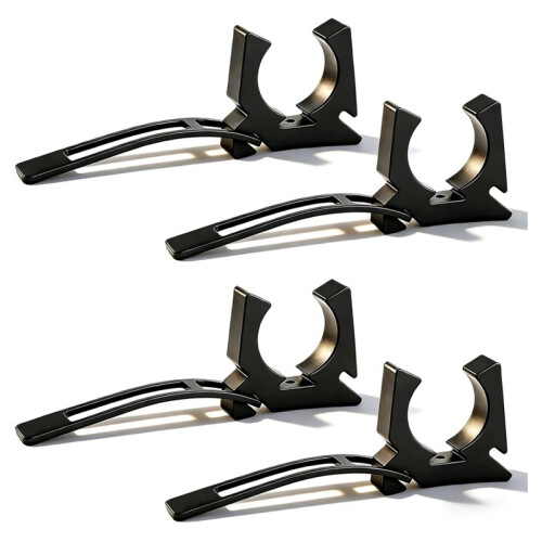4Pack Boat Hook Holder with Quick Release Strap, Marine Oar Mount Clips, Replacement for Spring Clips