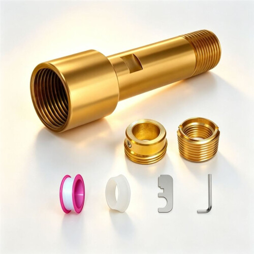 Tub Spout Adapter Brass, Fits 3/4" IPS and 1/2" IPS Pipe,1/2" Copper Pipe Threaded Installation for Slip- Installation 1