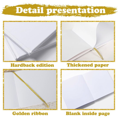 DIY Blank Wedding Guest Book for Anniversaries, Engagements, and Special Occasions 2