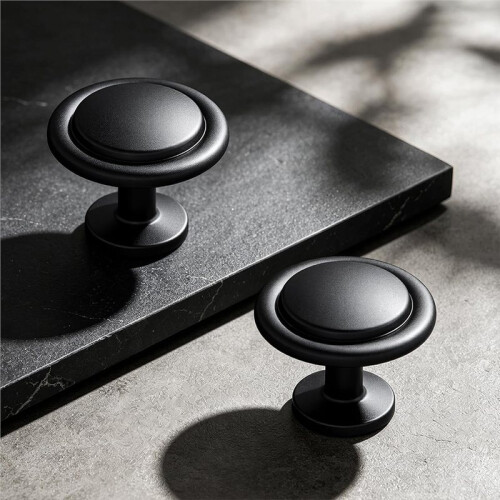 10 Pack Round Cabinet Knobs, Single Hole Drawer Pull Knobs Hardware for Kitchen, Bathroom Vanity Cupboard 2
