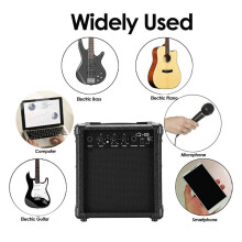 Portable Rechargeable Guitar Amplifier for Electric Guitars, Folk Guitars, and Electronic Keyboards