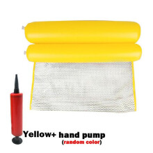 (Yellow)Inflatable Floating Water Hammock Float Pool Lounge Bed Swimming Summer Chair