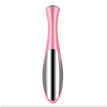 (Pink)Electric Vibration Eye Face Massager Anti Ageing Wrinkle Removing Pen Ion Device
