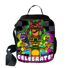 (E)Sac à lunch isotherme imprimé en 3D Five Nights At Freddys sac de pique-nique imperméable