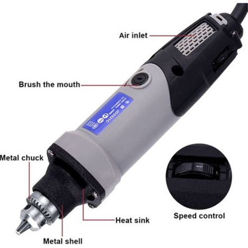 400W Electric Rotary Tool – 6-Speed Grinder for Drilling & Sanding 2
