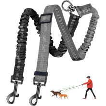 2-Dog Split Leash with 360 Swivel Clip – Adjustable Anti-Tangle Training Leash