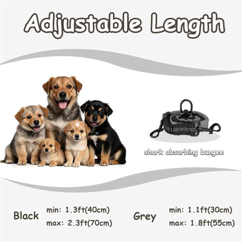 2-Dog Split Leash with 360 Swivel Clip – Adjustable Anti-Tangle Training Leash 1