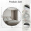 90cm Round Vanity Wall Mirror,Tempered Glass Black 2
