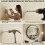 90cm Round Vanity Wall Mirror,Tempered Glass Black 6