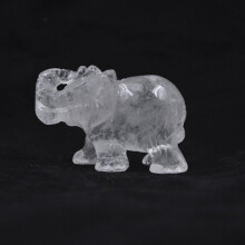 (Clear Crystal)Pedra preciosa natural esculpida à mão elefante jaspe turquesa malaquita cristal quartzo