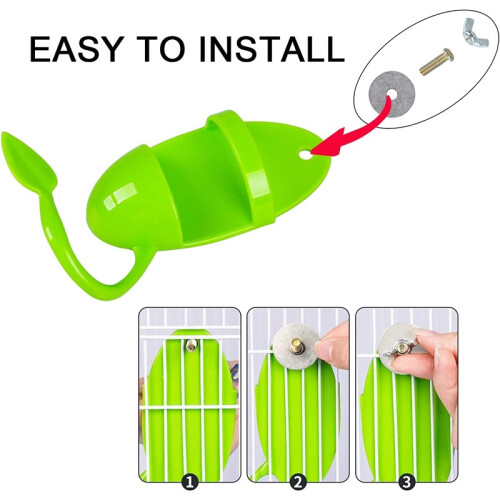 Cuttlebone Holder for Birds – 2-Pack Plastic Feeding Racks for Cockatiels 1