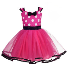 Lito Angels Girls Polka Dot Tulle Costume, Hot Pink, Age 2-3 Years