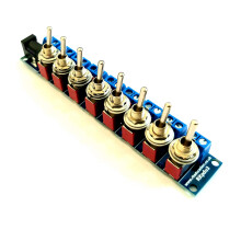 RKpdu3 Power Distribution Module for Model Railway Ideal for lighting, accessories - Constructed ON ON Toggles