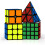 ROXENDA Speed Cube Set, 2X2 3X3 4X4 Pyramid Cube Original Fast with Instruction [4 Pack](Sticker Cube Set) 1