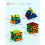 ROXENDA Speed Cube Set, 2X2 3X3 4X4 Pyramid Cube Original Fast with Instruction [4 Pack](Sticker Cube Set) 2